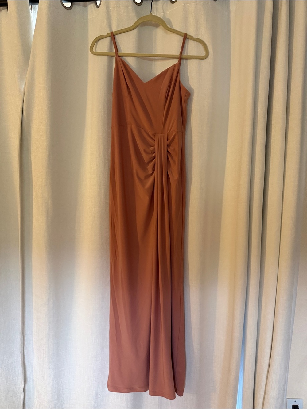 David’s bridal dessert coral bridesmaid dress .